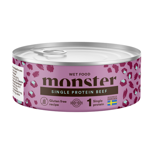 Monster Cat Adult Single Beef Vådfoder - 100 g