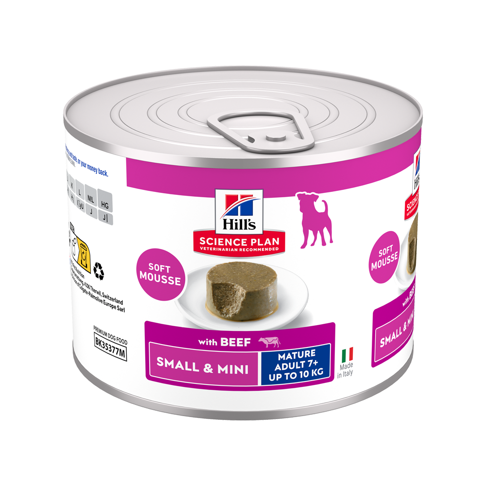 Science Plan Hundefoder med modent foder, små og små oksekød - 12x200 g