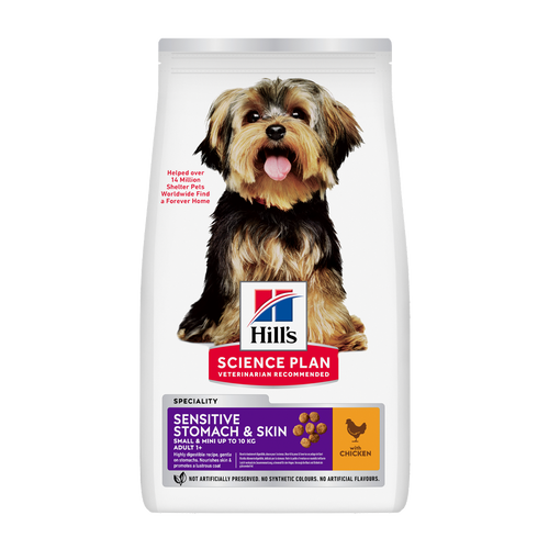 Science Plan Canine Adult Sens. mave &amp; hud Small &amp; mini kylling - 1,5 kg