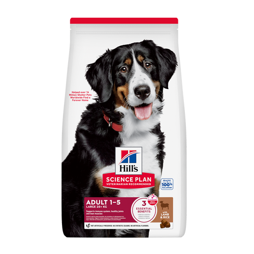 Science Plan Hundefoder til voksne store racer, lam og ris - 12 kg