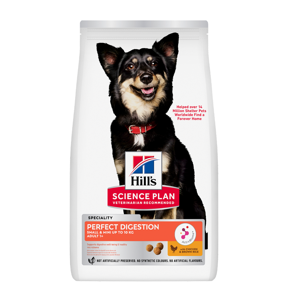 Science Plan Canine Adult Perfect Digestion Small & Mini med kylling og brune ris