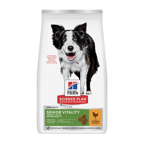 Science Plan Canine Senior Vitality Medium Kylling
