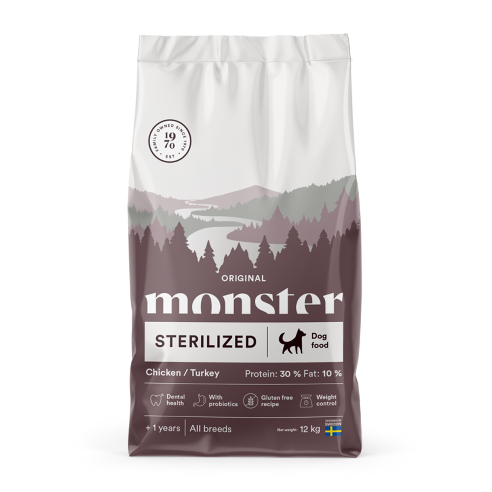 Monster Dog Original Steriliseret Kylling/Kalkun