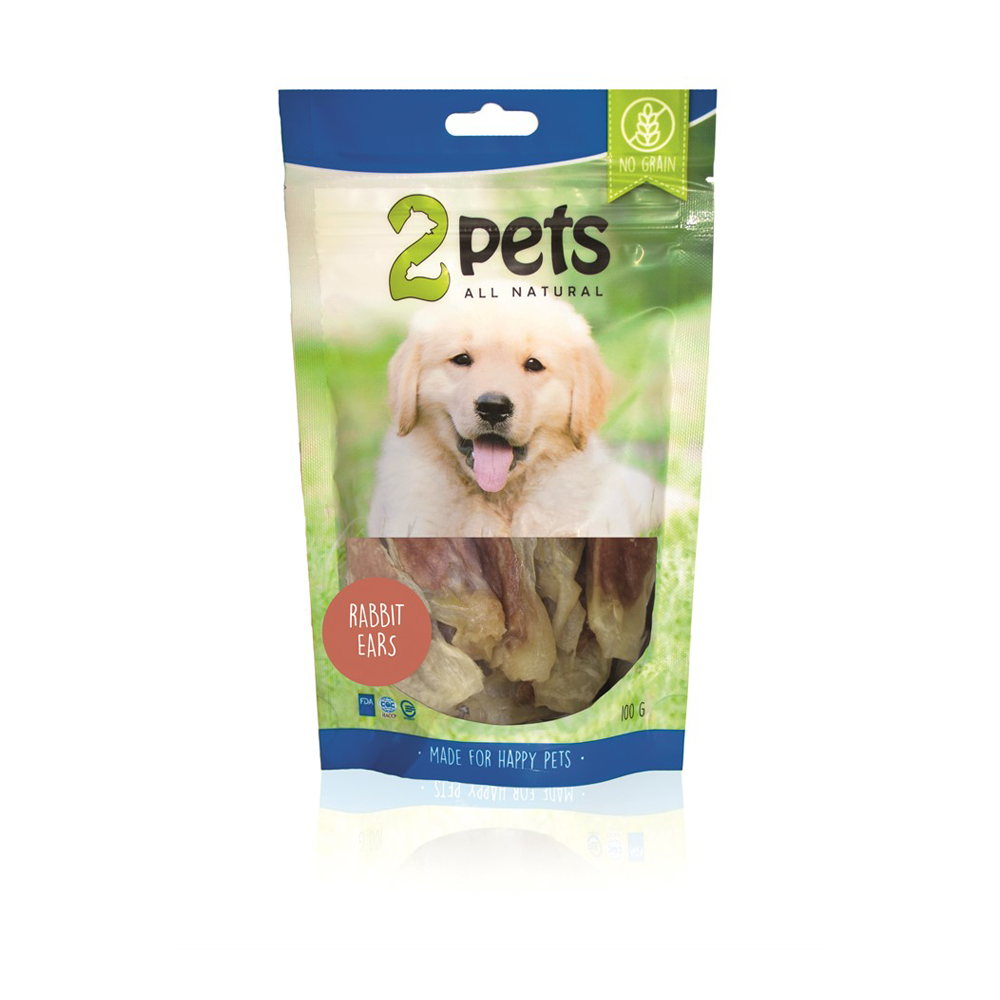 2Pets Hundsnack Kaninöron - 100 G | Endast 59 kr! - Zoogiganten