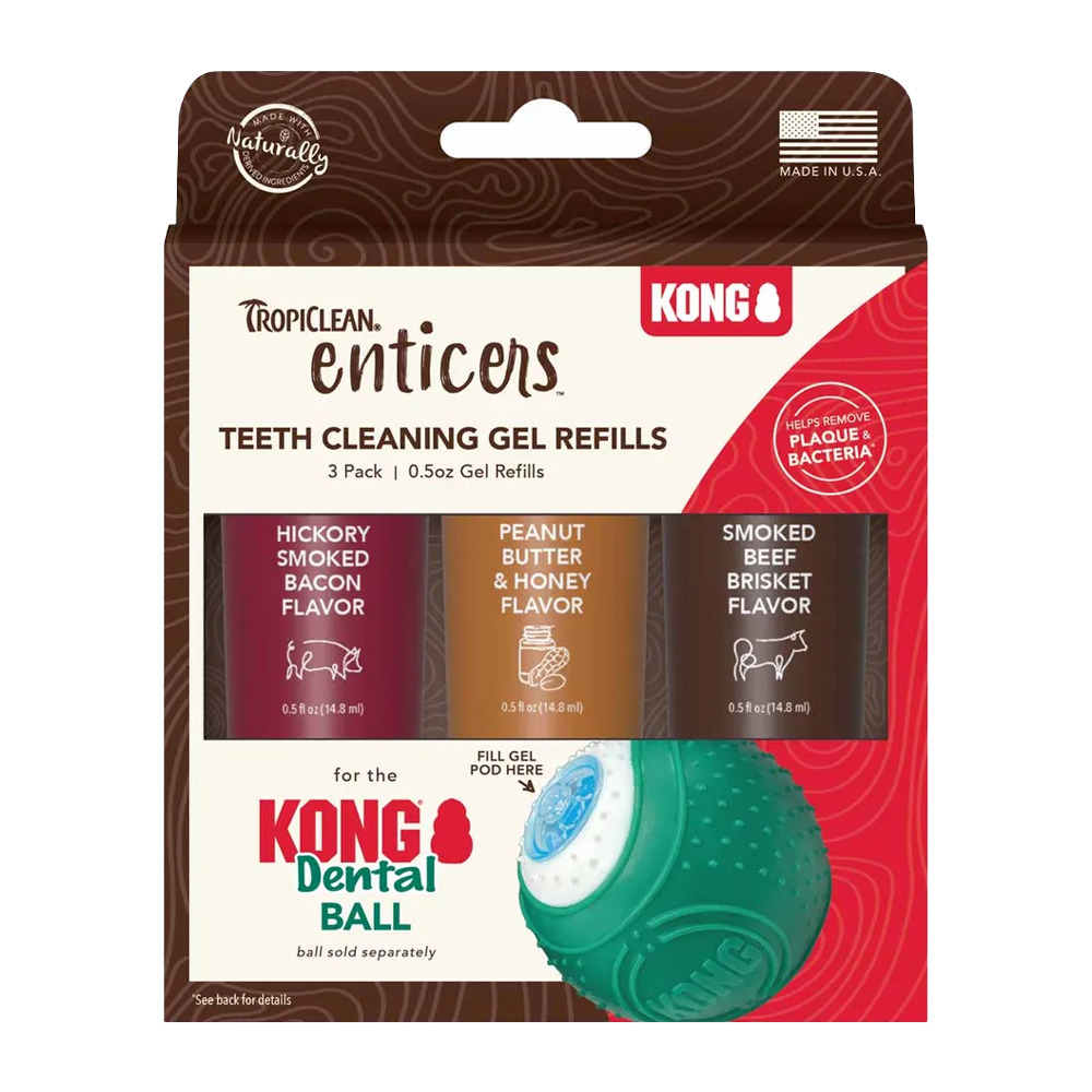 Kong/Tropiclean refill til tandbolde, 3-pak