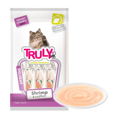 Truly Cat Cremet Slikbar Reje &amp; Torsk - 70 G