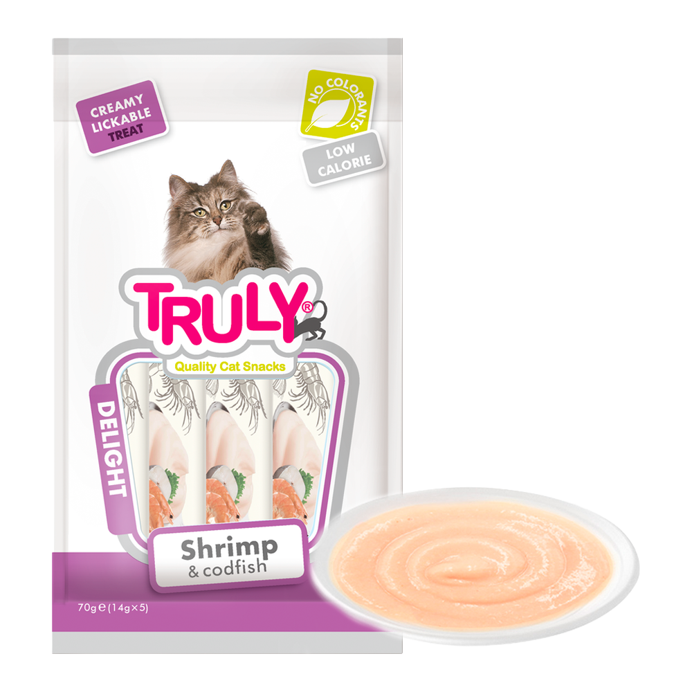 Truly Cat Creamy Lickable Rejer & Torsk - 70 g