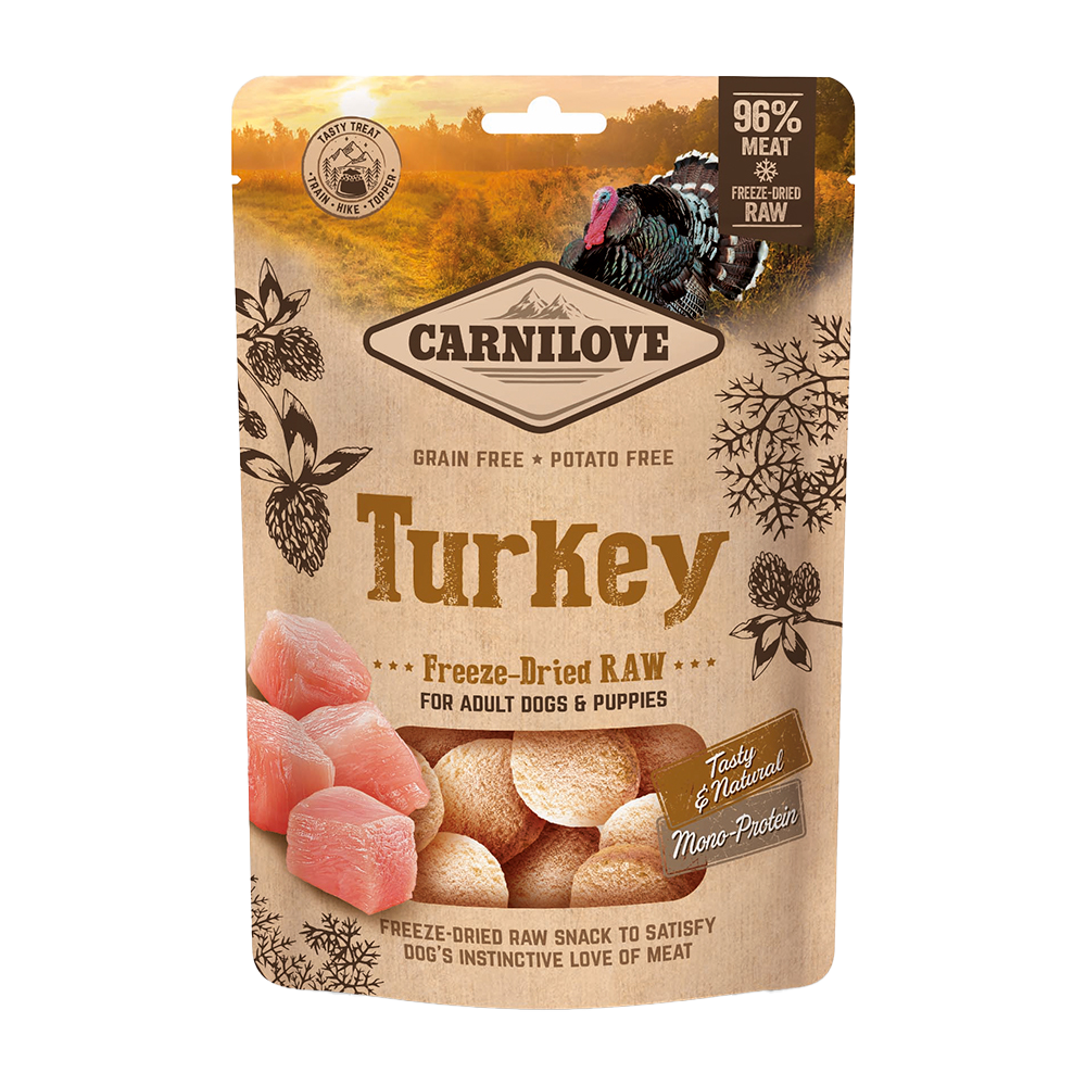 Carnilove Frysetørrede Rå Snacks Kalkun - 60 G