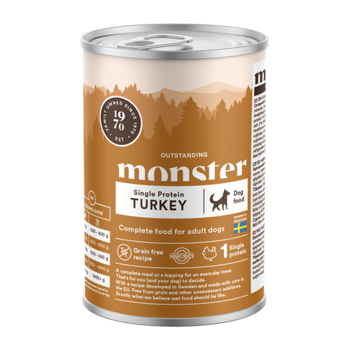Monster Dog Adult Kalkun på dåse - 400 g
