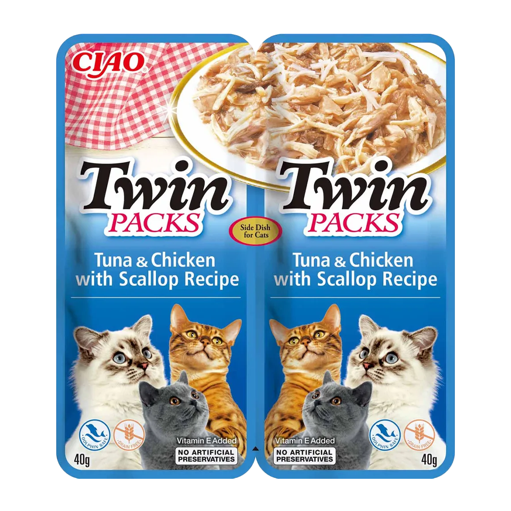 Dobbeltpakker Tun/Kylling i Kammuslingebouillon - 2x40 G