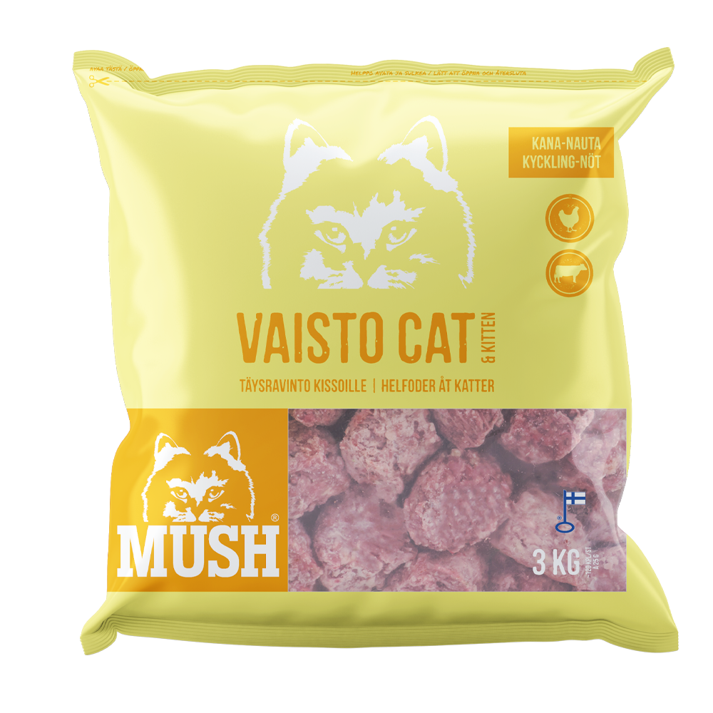 Mush Vaisto® Kattegul (kylling - oksekød)