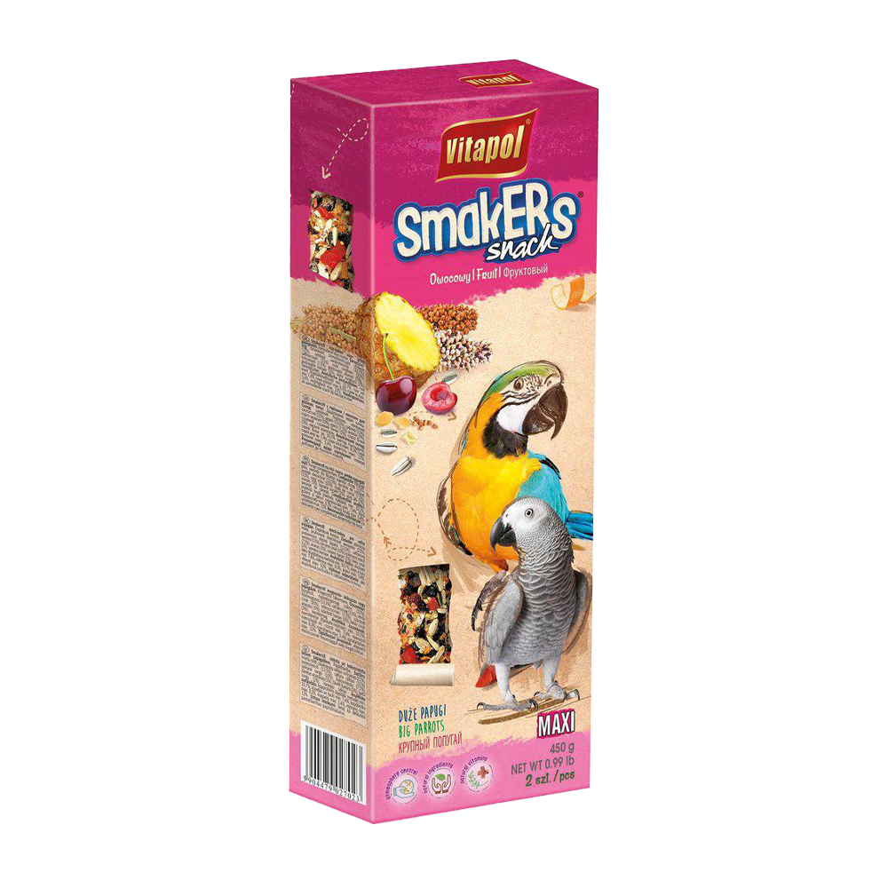 Vitapol Smakers Maxi Papegoja Fruktmix - 450 G | Endast 129 kr! - Zoogiganten