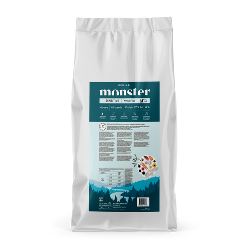 Monster Dog Original. Sensitiv Hvid Fisk