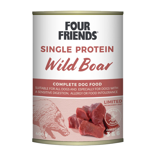 FourFriends Hunde Vildsvin Dåse - 400 g