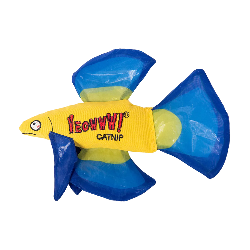 Yeowww Catnip Mo Betta Fisk Blå - 16,5x12,7x2,5 CM