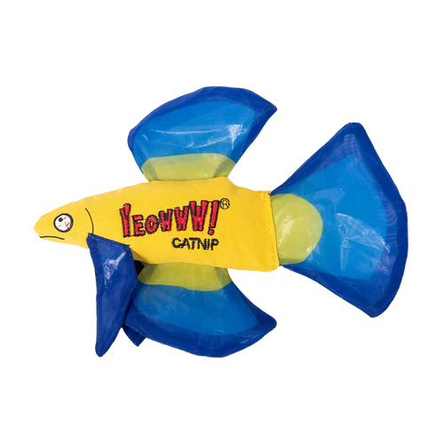 Yeowww Catnip Mo Betta Fisk Blå - 16,5x12,7x2,5 CM
